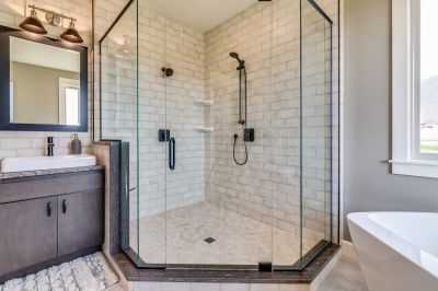 Open Shower with Minimal Hardware